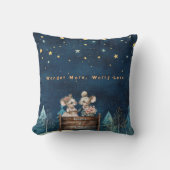 クリスマス・マウンテン・ウォータカラー新婚夫婦 クッション (正面)
