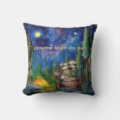 クリスマス・マウンテン・ウォーターカラー新婚夫婦 クッション (正面)