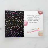 クリスマス・マカロンCookieふりかけるベーキング シーズンカード (内部)