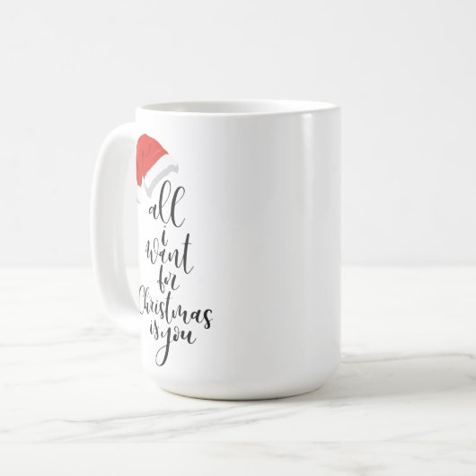 クリスマス·マグは、私がクリスマスに欲しいのは、あなたのマグだけ コーヒーマグカップ (正面左)
