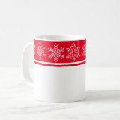 クリスマス・マグカップ・スノーフレーク コーヒーマグカップ (正面左)