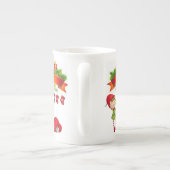 クリスマス・マグカップ、メリークリスマス、小妖精や小人 ボーンチャイナマグカップ (裏面)