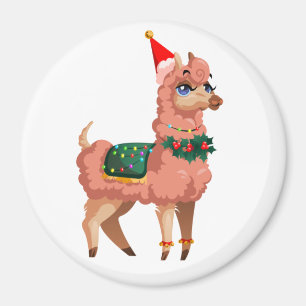 クリスマス・マグネットのラマ マグネット