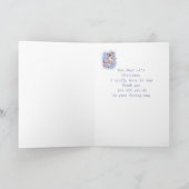 クリスマス・マザー・イン・ローの鳥のベリー霜の降りた窓 シーズンカード (内部)