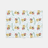 クリスマス・マスティフ フリースブランケット (正面(横))