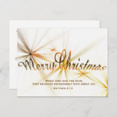 クリスマス・マタイ2:10バイブルモダンスターデザイン ポストカード (正面/裏面)