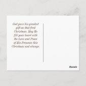 クリスマス・マタイ2:10バイブルモダンスターデザイン ポストカード (裏面)