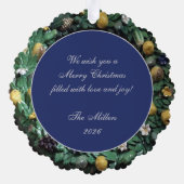 クリスマス・マドンナと子デッラ・ロビア・ガーランド オーナメントカード (裏面)