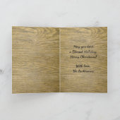 クリスマス・マドンナ・アンド・チ素朴ャイルド・ウッド・クリスチャン シーズンカード (内部)