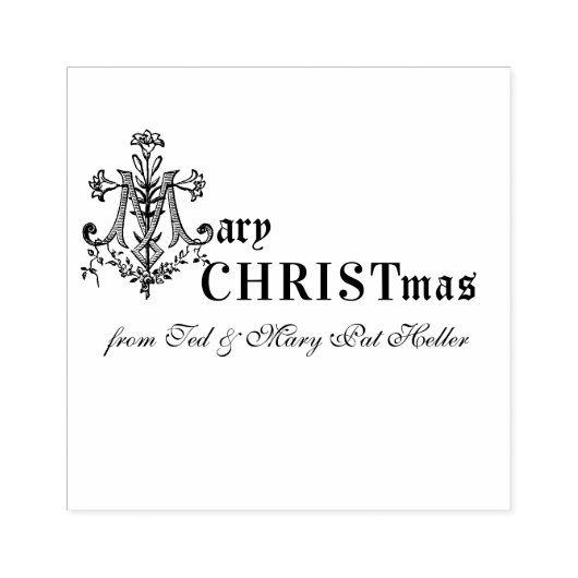 クリスマス・マリアン十字宗教カトリックの挨拶 ラバースタンプ (インプリント)