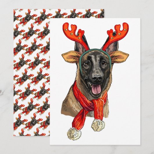 クリスマス・マリノワ犬 セーブザデート (正面/裏面)