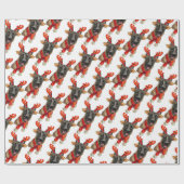 クリスマス・マリノワ犬 ラッピングペーパー (フラット)
