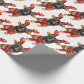 クリスマス・マリノワ犬 ラッピングペーパー (角)