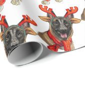 クリスマス・マリノワ犬 ラッピングペーパー (ロールコーナー)