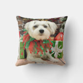 クリスマス-マルチーズ-オスカー クッション (裏面)