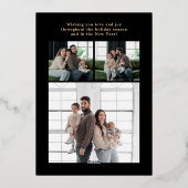 クリスマス マルチ フォト ゴールド 箔シーズンカード (裏面)