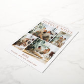 クリスマス マルチ フォト ローズ ゴールド 箔シーズンカード (回転した状態)