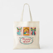 クリスマス ミシン刺繍デザイン – エンジェル トートバッグ (裏面)