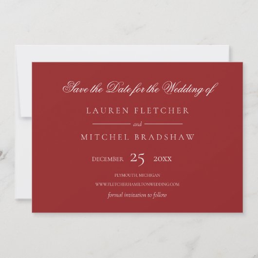 クリスマス・ミスタントーの下結婚で セーブザデート (正面)