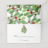 クリスマス・ミスタントーの下結婚で プレイスカード (外部開封)