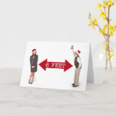 クリスマス ミステルトー人々 コロナウイルス ユーモア カード (黄色い花)