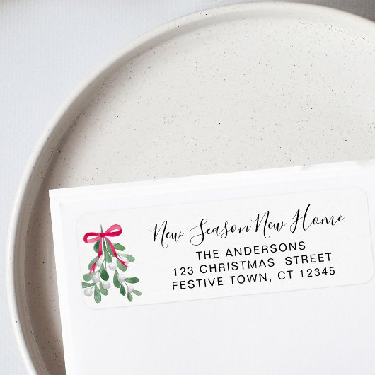 クリスマス ミスルトー 返信住所ラベル ラベル