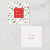 クリスマス ミックス ボタニカル パターン カッティング ボード ノートカード (正面/裏面)