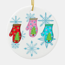 クリスマス・ミッテン セラミックオーナメント