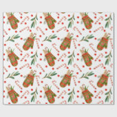 クリスマス・ミッテン ラッピングペーパー (フラット)