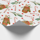 クリスマス・ミッテン ラッピングペーパー (角)