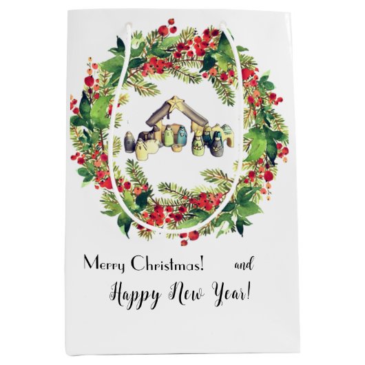 クリスマス ミディアムペーパーバッグ (正面)