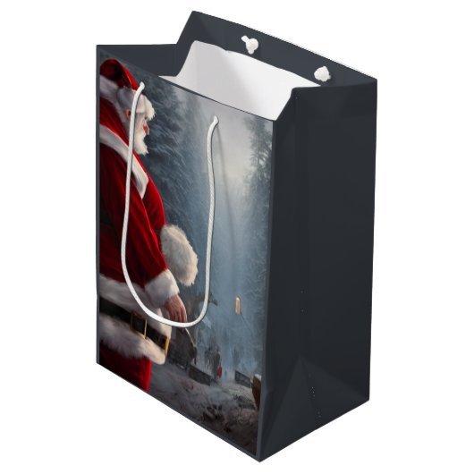 クリスマス ミディアム ギフトバッグ (正面アングル)