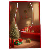 クリスマス ミディアム ギフトバッグ (正面)