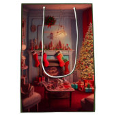 クリスマス ミディアム ギフトバッグ (裏面)