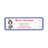 クリスマス+ミニチュアシュナウザー ラベル (正面)
