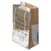 クリスマス ミニマリスト シンプル コーポレート ビジネス スモールペーパーバッグ (正面アングル)