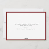 クリスマス ミニマル スクリプト 3 枚の写真 コラージュ 赤 (裏面)