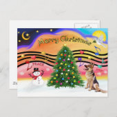 クリスマス·ミュージック2 -ドイツのシェパード1 シーズンポストカード (正面/裏面)