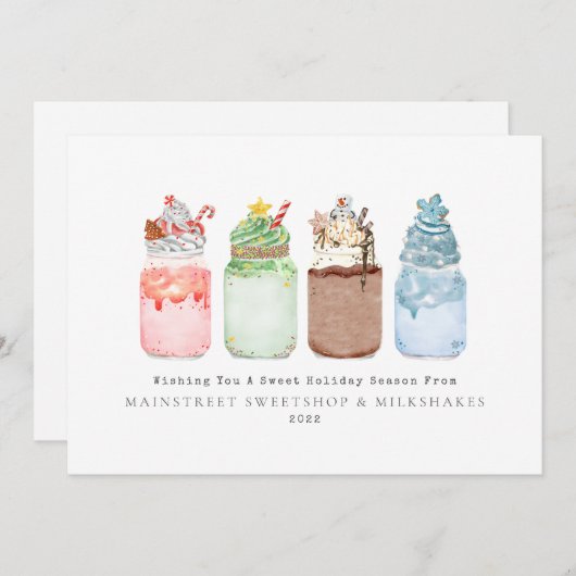 クリスマス ミルクシェイク アイスクリーム ビジネス (正面/裏面)