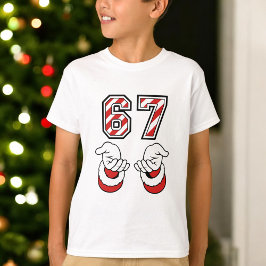 クリスマス ミーム シックス セブン 67 6 7 ホリデー Tシャツ