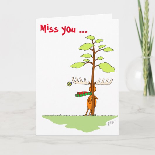 クリスマス：ムース（シャイ） シーズンカード (正面)