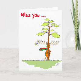 クリスマス：ムース（シャイ） シーズンカード