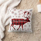 クリスマス・ムース、鹿、エルク、トナカイ、赤い小惑星 クッション (ブランケット)