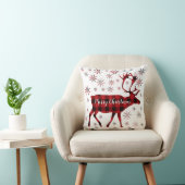 クリスマス・ムース、鹿、エルク、トナカイ、赤い小惑星 クッション (椅子)