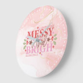 クリスマス・メチャクチャで明るい ラージ壁時計 (傾斜)