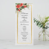 クリスマス メニュー 赤 ゴールド 結婚式 詳細 (スタンド正面)