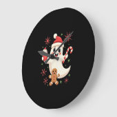 クリスマス メリークリスマス ギフト クリスマスの幽霊 ラージ壁時計 (傾斜)