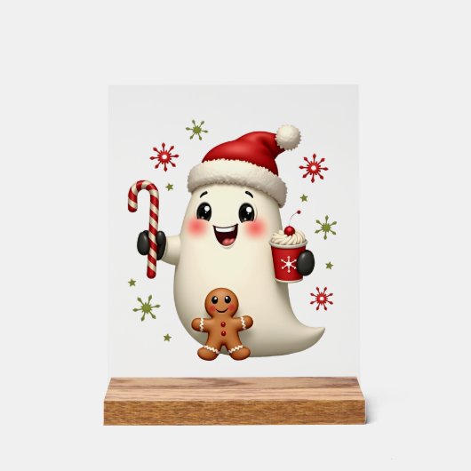 クリスマス メリークリスマス ギフト クリスマスゴースト アクリルサイン (正面)