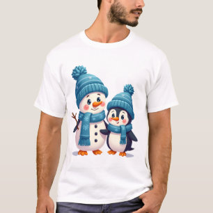 クリスマス メリークリスマス ギフト ペンギン 雪だるま Tシャツ