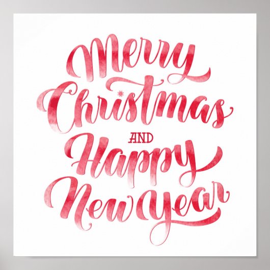クリスマス |メリークリスマス&ハッピーニューイヤー ポスター (正面)